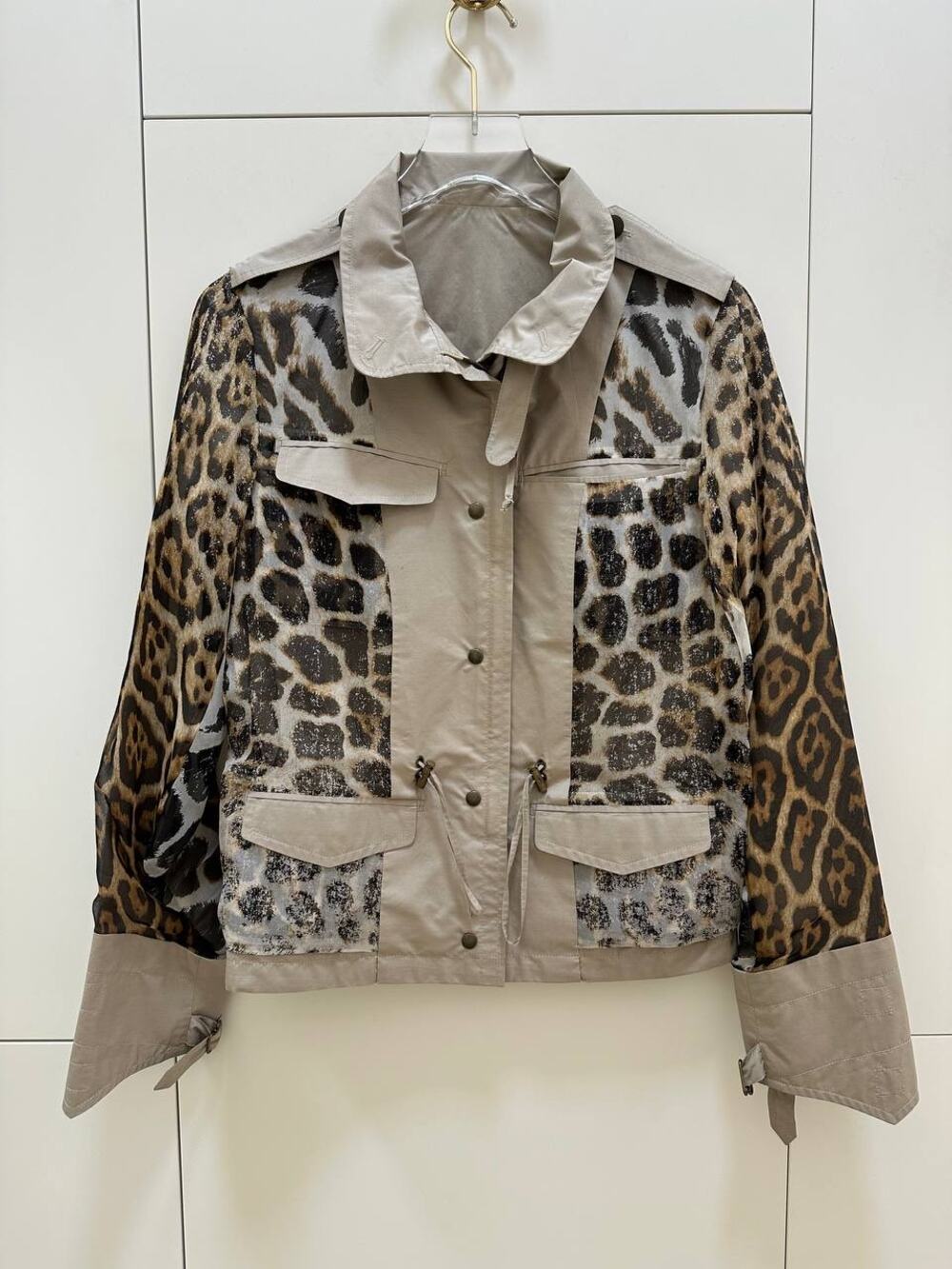 Saint Laurent Two Sides Leopard Print Utility Jacket Sz.S